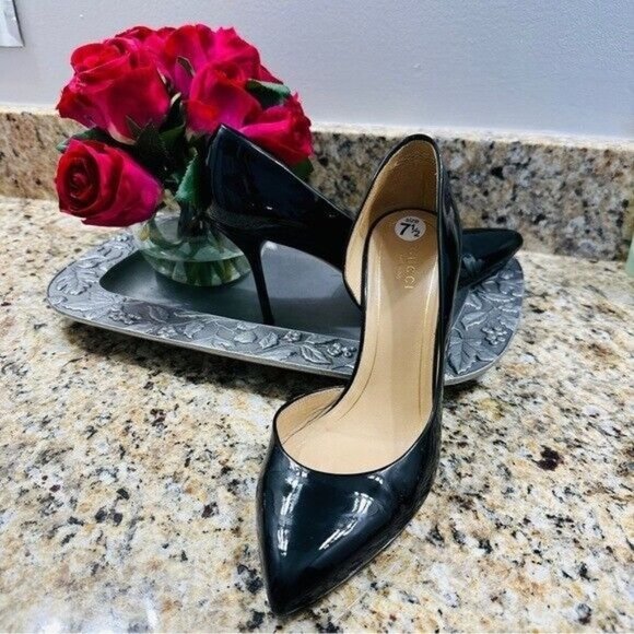 Gucci Shoes - Gucci Black Patent Leather D'Orsay Pumps Size 7.5